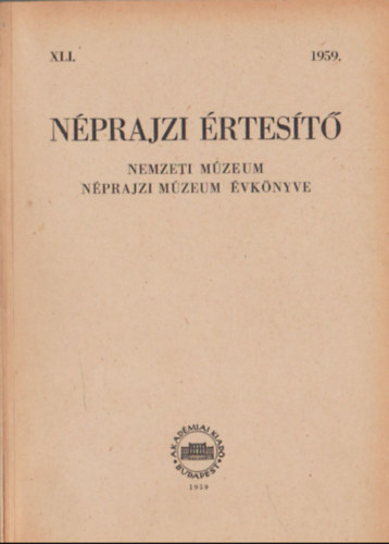 Domanovszky Gy�rgy - N�prajzi �rtes�t� 1959. XLI.