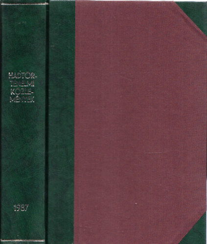 Hadt�rt�nelmi k�zlem�nyek 1987/1-4. (Teljes �vfolyam, lapsz�monk�nt)