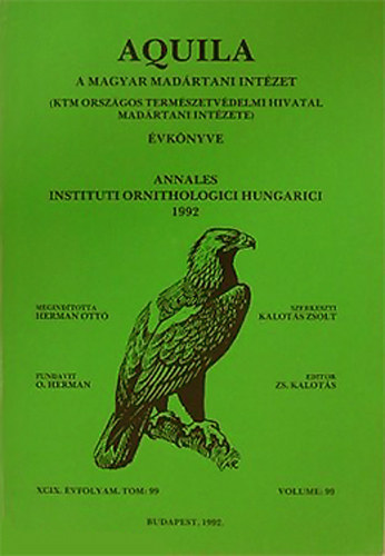 Kalots Zsolt  (szerk.) - Aquila: A Magyar Madrtani Intzet vknyve 1994