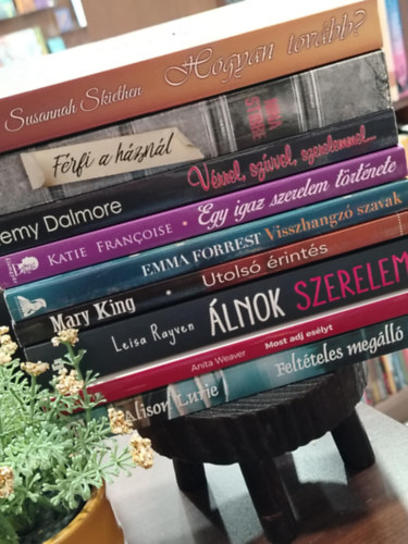 Nina Stibbe, Remy Dalmore, Katie Francoise, Emma Forrest, Mary King, Leisa Rayven, Anita Weaver, Alison Lurie Susannah Skiethen - KNYVMENT AJNLAT, 9 DB. Hogyan tovbb, Frj a hznl, Vrrel, szvvel, szerelemmel, Egy igaz szerelem trtnete, Visszhangz szavak, Utols rints, lnok szerelem, Most adj eslyt, Feltteles megll