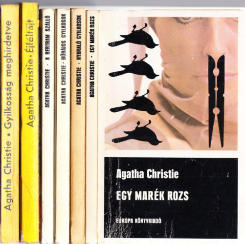 Agatha Christie - 6 db. Agatha Christie: Egy mark rozs + Nyaral gyilkosok + Bbjos gyilkosok + A Bertram szll + jfltjt + Gyilkossg meghirdetve
