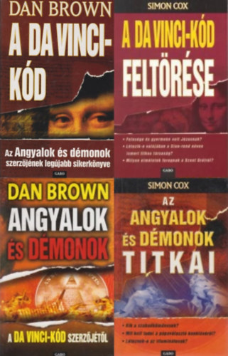 Simon Cox Dan Brown - 4 db k�nyv Dan Brown vil�g�b�l: A Da Vinci-k�d + A Da Vinci-k�d felt�r�se + Angyalok �s d�monok + Az Angyalok �s d�monok titkai