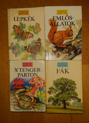 4 ktet a Frksz knyvek sorozatbl: Tengerparton, Fk, Lepkk, Emlsllatok