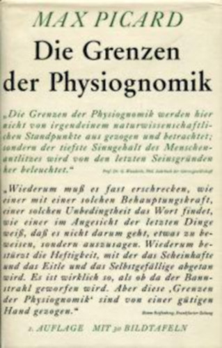 Max Picard - Die Grenzen der Physiognomik