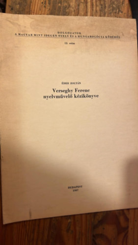 Éder Zoltán - Verseghy Ferenc nyelvművelő kézikönyve