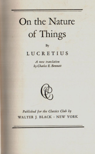 Lucretius - On the Nature of Things.