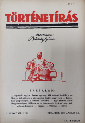 Belitzky Jnos  (szerk.) - Trtnetrs II. vfolyam 2. sz. 1938. prilis