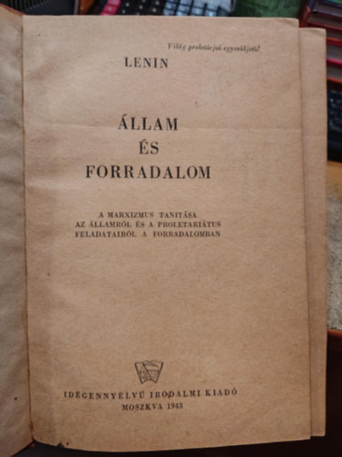 V.I. Lenin - llam s forradalom