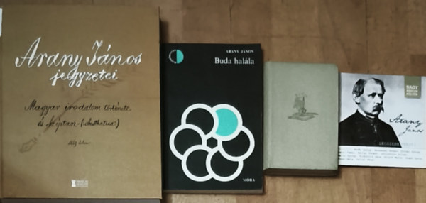 Arany János, Petőfi Sándor - 3db Arany Jánossal kapcsolatos könyv + ajándék hangoskönyv CD - Arany és Petőfi levelezése, Buda halála, Arany János jegyzetei + Arany János legszebb versei