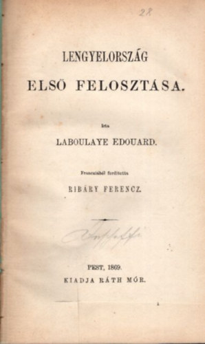 L. Edouard - Lengyelorsz�g els� feloszt�sa