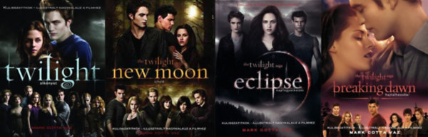Mark Cotta Vaz - Kulisszatitkok - Illusztr�lt nagykalauz a filmhez k�nyvcsomag (4 db k�nyv) Twilight / Alkonyat, New Moon / �jhold, Eclipse / Napfogyatkoz�s, Breaking Dawn / Hajnalhasad�s 1. r�sz