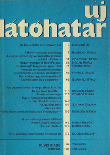 Szeredi P�l - �j l�t�hat�r - V�logat�s 1950-1989