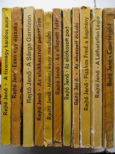 Rejtő Jenő - 11 db Rejtő kötet (Csontbrigád, Ezen egy éjszaka, A sárga garnizon, Menni vagy meghalni, Az ellopott fitár, Az elátkozott part, stb..)