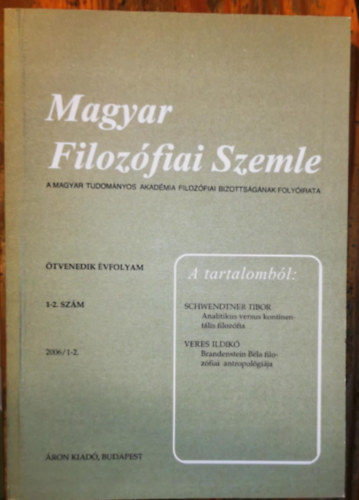 Magyar Filozfiai Szemle 2006/1-2