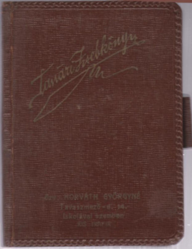 Tanri zsebknyv 1935-1936. tanvre