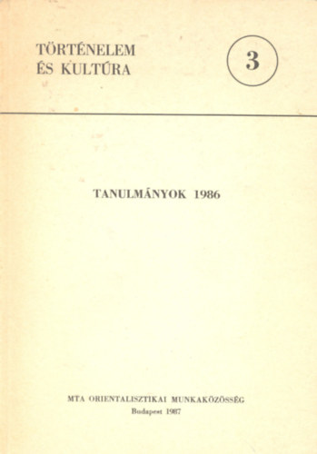 Tanulm�nyok 1986. (T�rt�nelem �s kult�ra)
