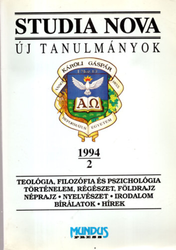 Studia Nova - �j tanulm�nyok 1994/2.
