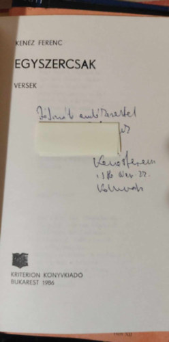 Ken�z Ferenc - Egyszercsak (Versek)
