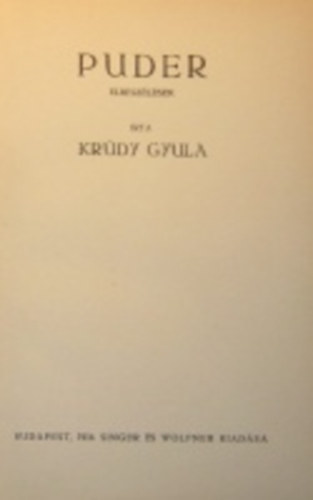 Krdy Gyula - Puder