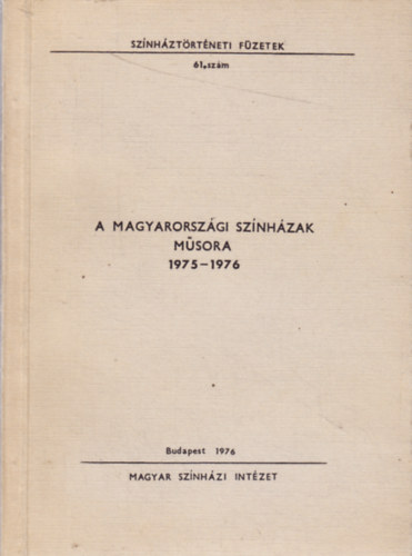 A magyarorszgi sznhzak msora 1975-1976