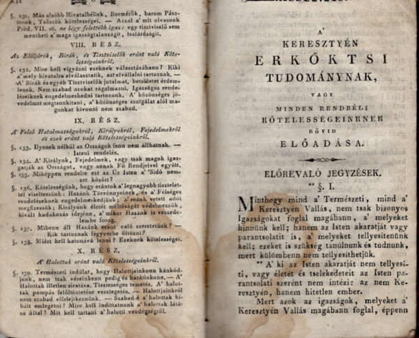 A kereszty�n erk�ltsi tudom�ny, vagy minden rendb�li k�teless�geinknek r�vid el�dad�sa (1852)