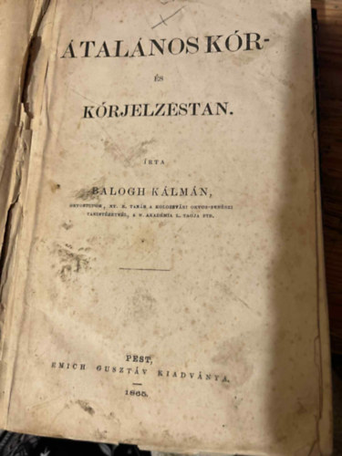 Balogh K�lm�n - �tal�nos k�r- �s k�rjelz�stan
