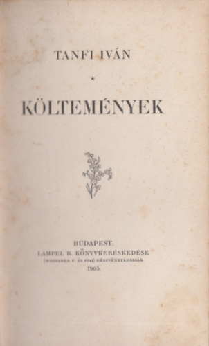 Tanfi Iván - Költemények