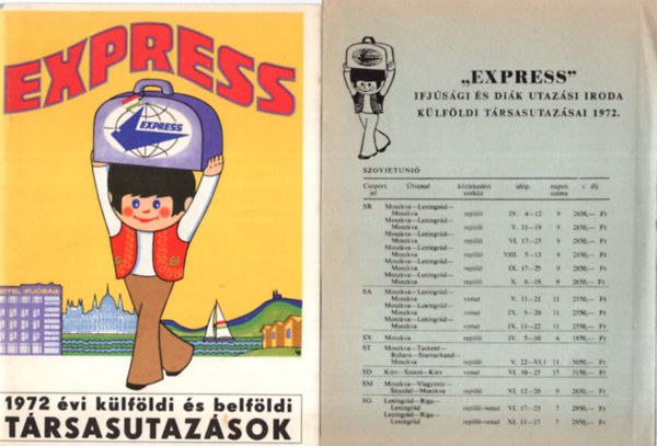 Express 1972. �vi k�lf�ldi �s belf�ldi T�rsasutaz�sok