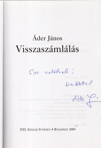 �der J�nos - Visszasz�ml�l�s (Dedik�lt)