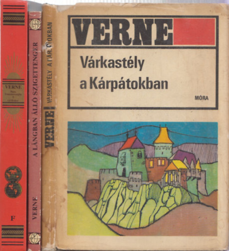 Jules Verne - 3 db Verne reg�ny: V�rkast�ly a K�rp�tokban + A l�ngban �ll� szigettenger + Haza, Franciaorsz�gba, Gil Braltar