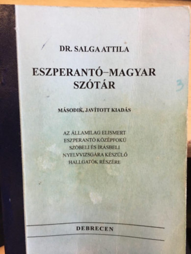 Dr. Salga Attila  (szerk.) - Eszperant-magyar sztr