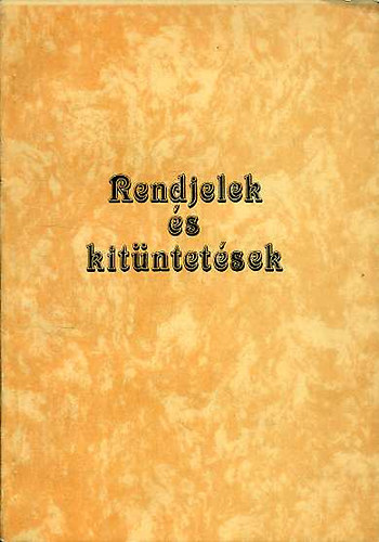 Rendjelek s kitntetsek