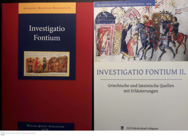 Horvth Laszl - Investigatio fontium + Investigatio fontium II.(griechische und lateinische Quellen mit Erluterungen) ( 2 ktet )