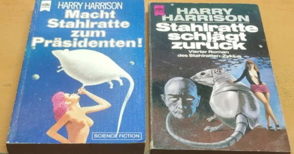 Wilhelm Heyne Verlag Harry Harrison - 2 db Harry Harrison: Macht Stahlratte zum Prasidenten! (4096) + Stahlratte Schlagt Zurck (4490)