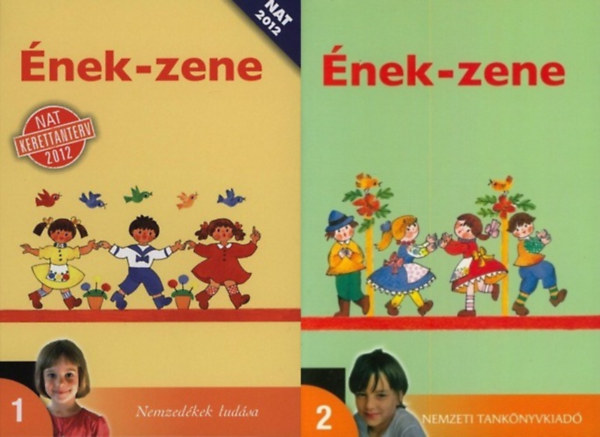 Lukin Lászlóné Lantos Rezsőné - 2 db ének-zene tankönyv: Ének-zene az általános iskola 1. osztálya számára + Ének-zene az általános iskola 2. osztálya számára