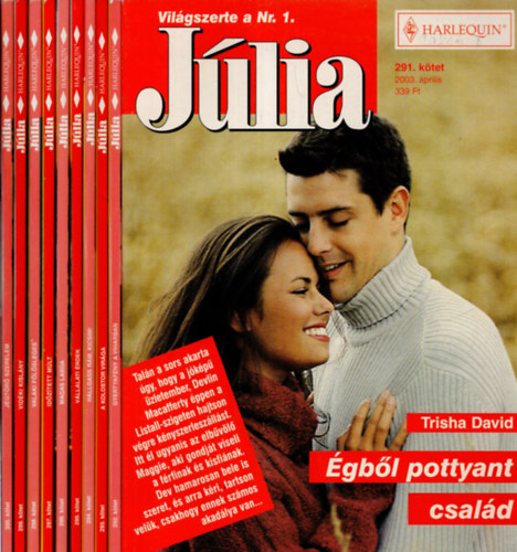 Cathy Williams, Helen Bianchin, Janelle Denison - 10 db  J�lia magazin 291-300. f�zet ( �gb�l pottyant csal�d, Gyertyaf�ny a viharban, A kolostor vir�ga, Hallgass r�m, kicsim ! V�llalati �rdek, Magas labda, Id�z�tett m�lt, Valaki f�l�sleges, Vid�ki kisl�ny, J�gt�r� szerelem