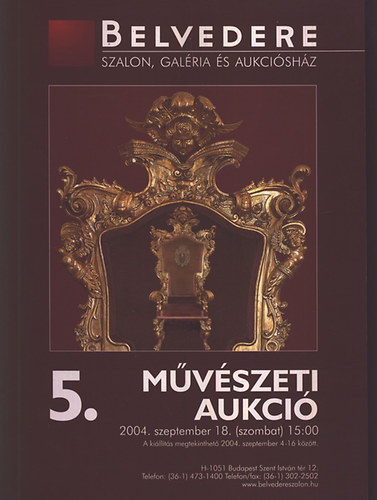 Belvedere - 5. mvszeti aukci - 2004. szeptember 18.
