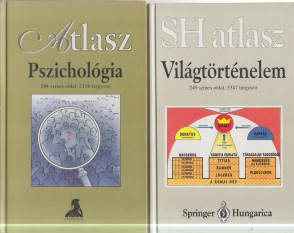 2 db. SH Atlasz (Pszichológia + Világtörténelem)