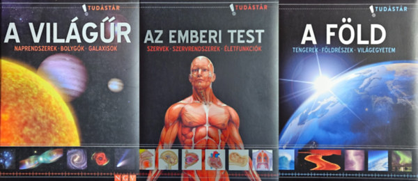 Dr. Horv�th S�ndor  (ford.) - 3 db Tud�st�r k�nyv: A F�ld, A vil�g�r, Az emberi test