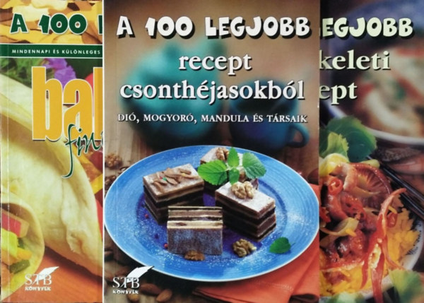 Lurz Gerda - Mzes Istvn Mikls - Rus Ibolya (szerk.) - A 100 legjobb babos finomsg + ...recept csonthjasokbl - Di, mogyor, mandula s trsaik + ...tvol-keleti-recept (3 ktet)