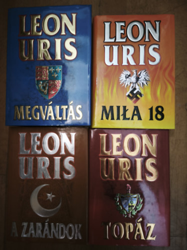 Leon Uris - 4db Leon Uris könyv - Topáz, Mila 18, A zarándok, Megváltás