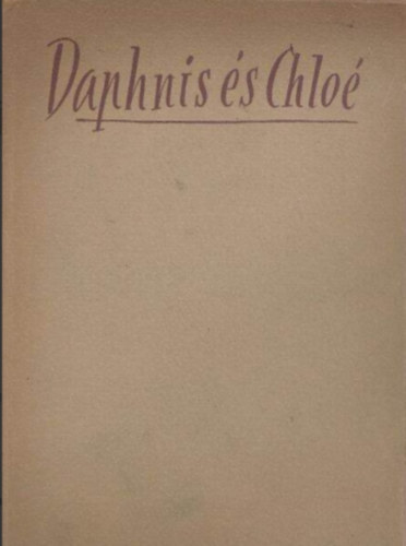 Longos - Daphnis �s Chlo�