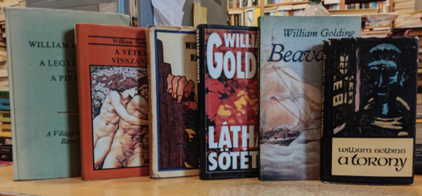 William Golding - 6 db William Golding: A torony; Beavats; Lthat sttsg; Ripacs Martin; A vtkes visszanz; A legyek ura/A piramis