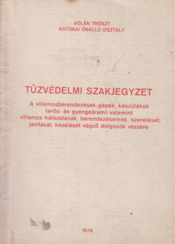 T�zv�delmi szakjegyzet