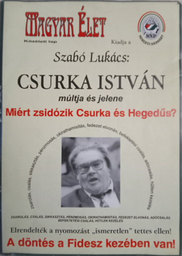 Szab� Luk�cs - Csurka Istv�n m�ltja �s jelene