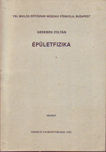Gereben Zoltán - Épületfizika (kézirat)