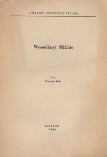 Trócsányi Zsolt - Wesselényi Miklós
