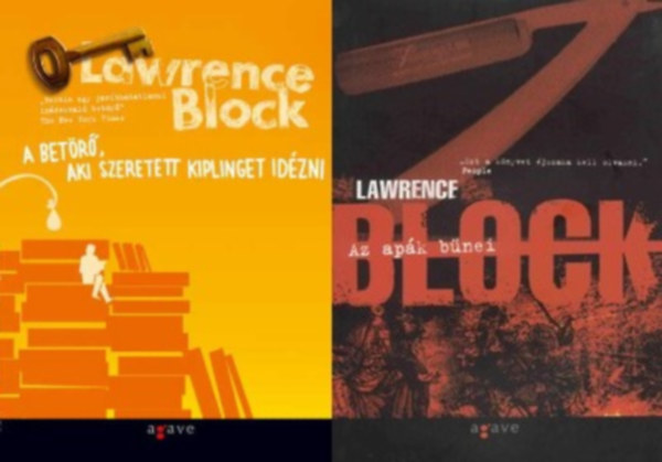 Lawrence Block - 2 db Lawrence Block könyv: Az apák bűnei + A betörő, aki szeretett Kiplinget idézni