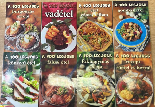Toró Elza ( szerk.) - 8 darab szakácskönyv a 100 legjobb: Sörrel és borral - Fokhagymás recept - Falusi étel - Könnyű étel - Gombás étel - Római tálban - Vadétel - Burgonyás recept