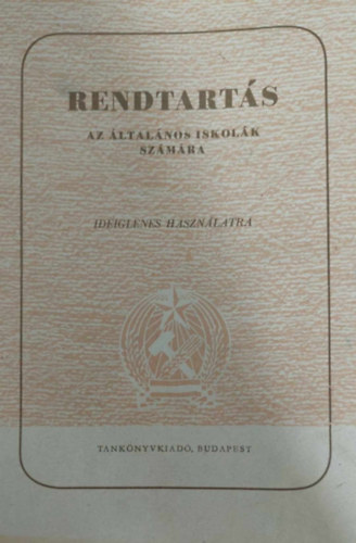 Rendtartás az általános iskolák számára